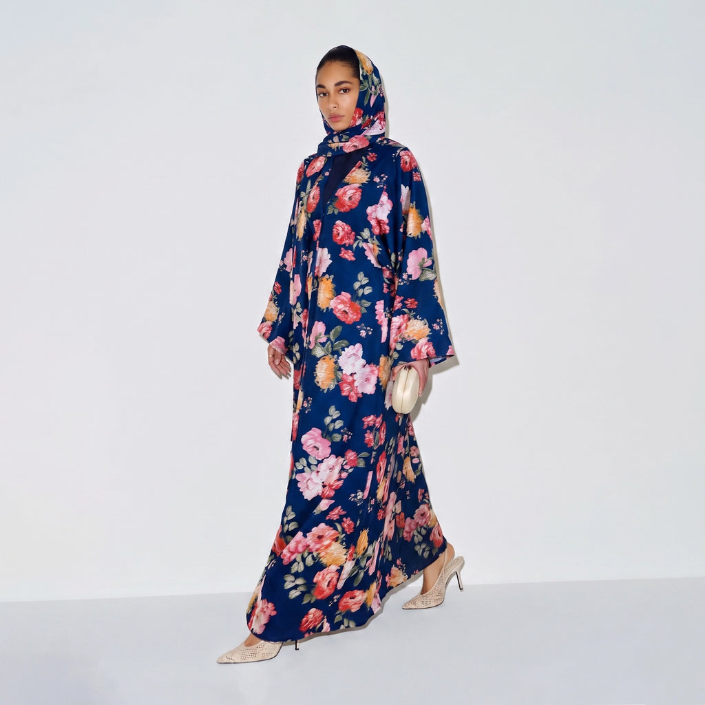 Midnight Bloom Abaya
