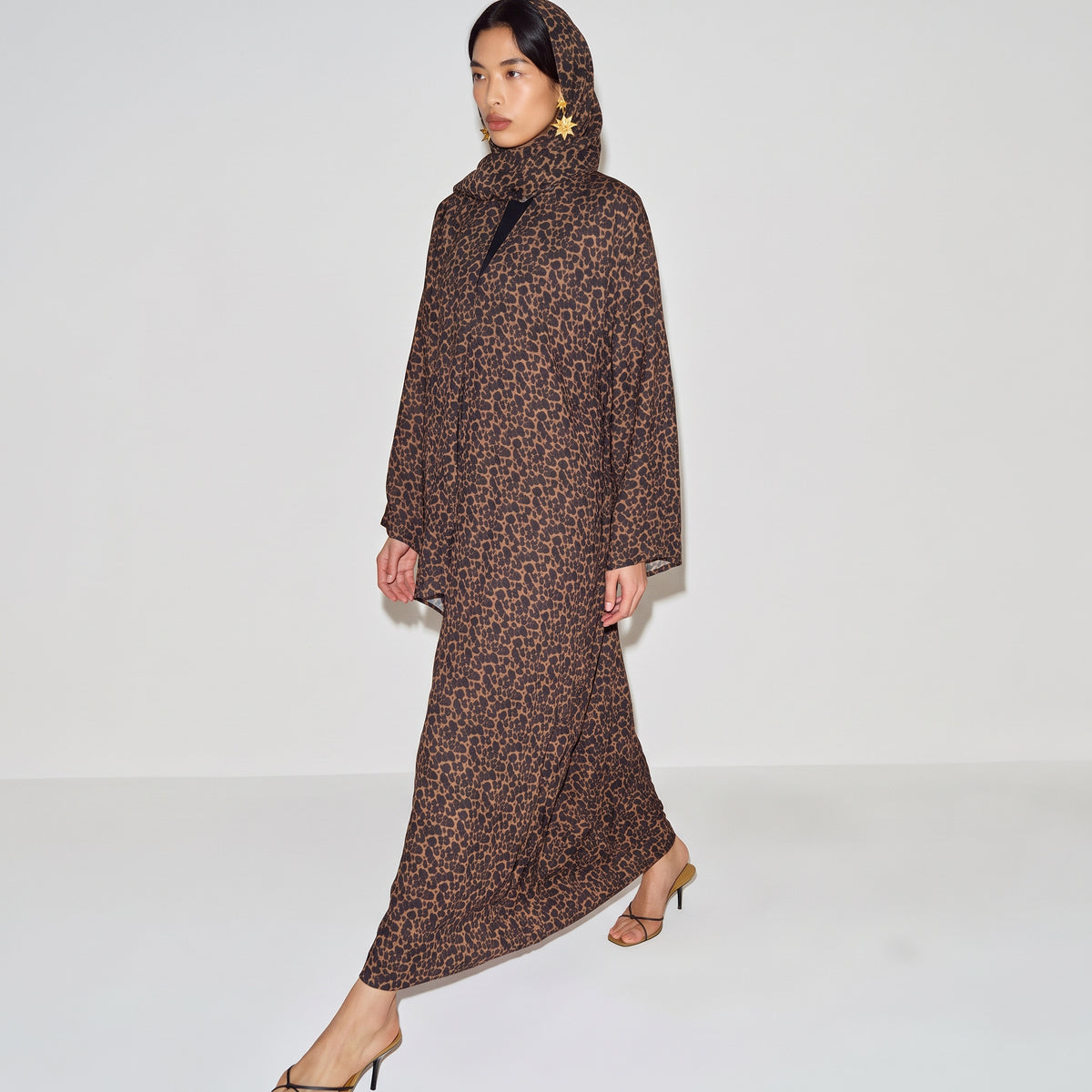 Mocha Leopard Abaya