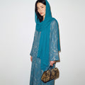 Gilded Teal Abaya