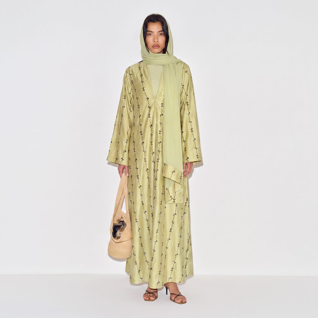 Sage Bow Abaya