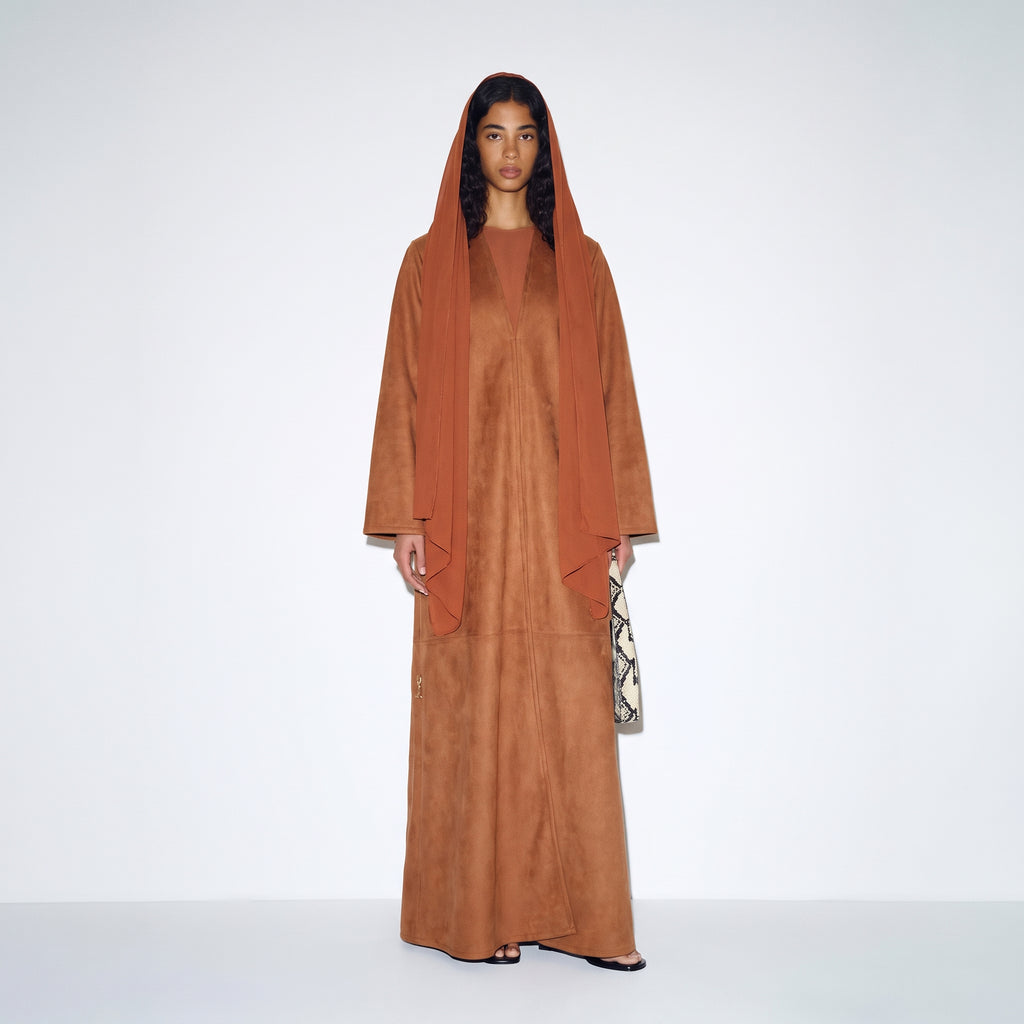 Pecan Suede Abaya