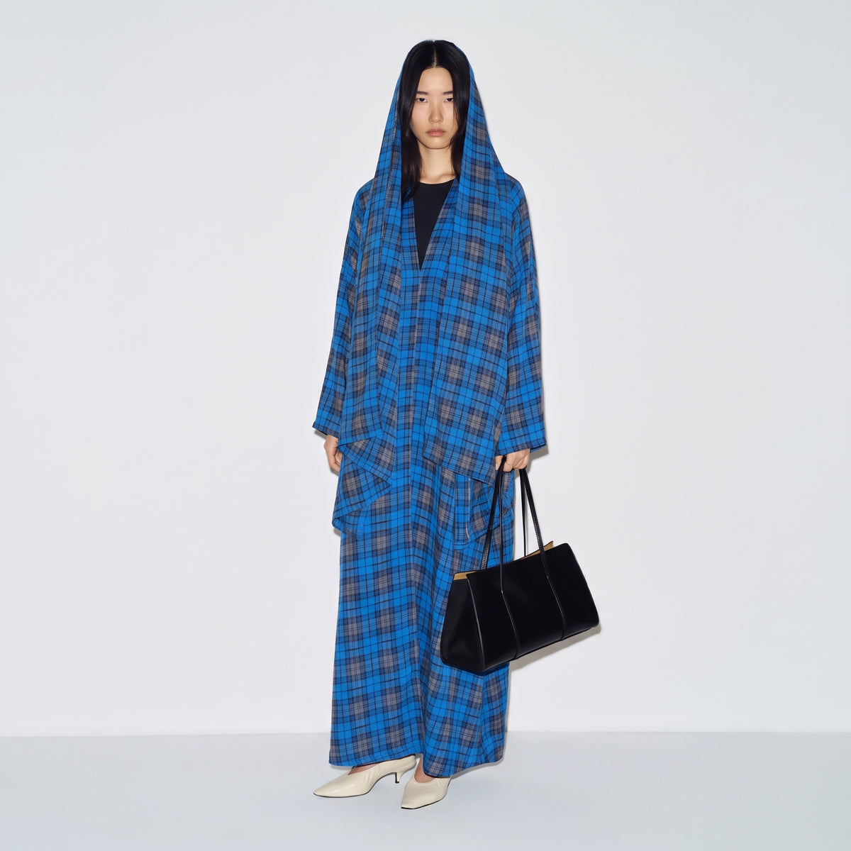 Cobalt Tartan Abaya