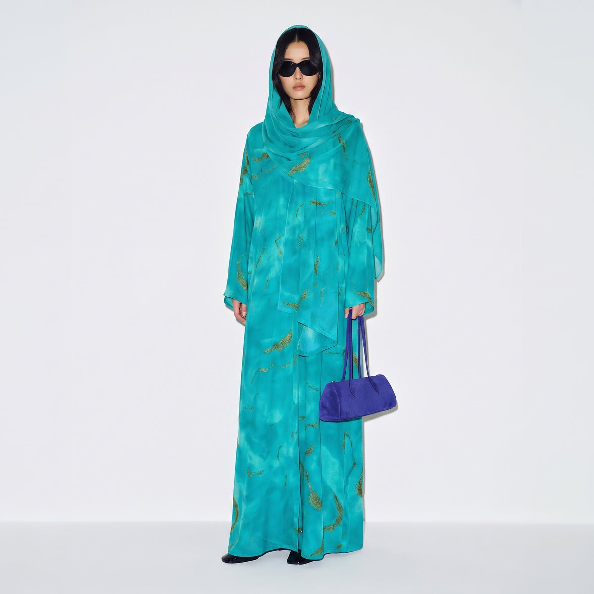 Gilded Turquoise Abaya