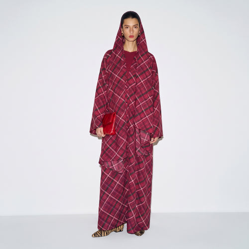 Berry Plaid Abaya