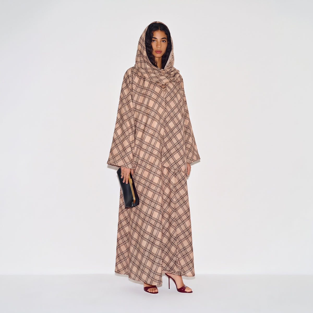 Toffee Plaid Abaya