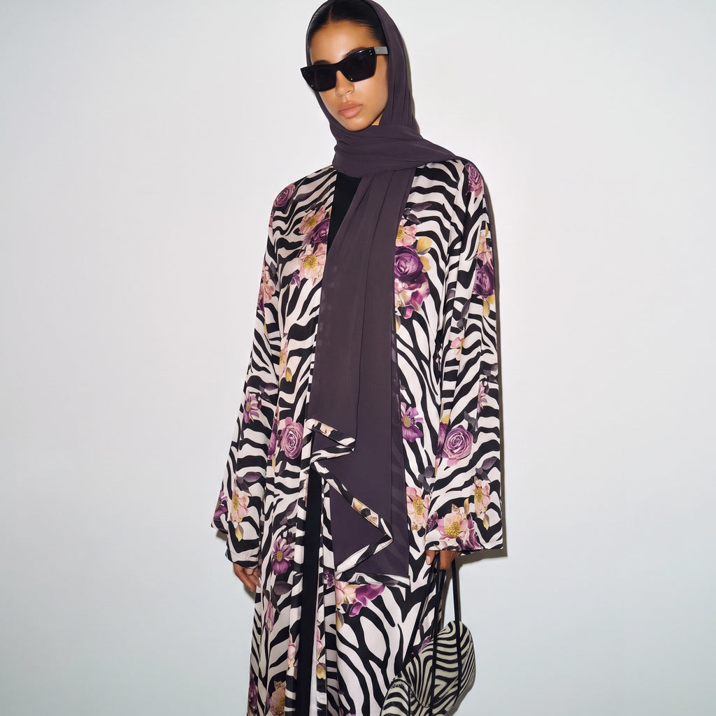 Wildflower Stripe Abaya