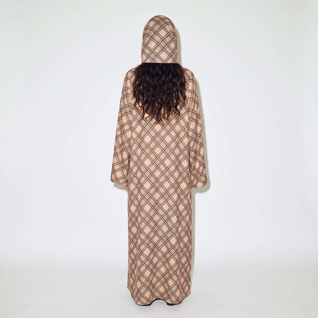 Toffee Plaid Abaya