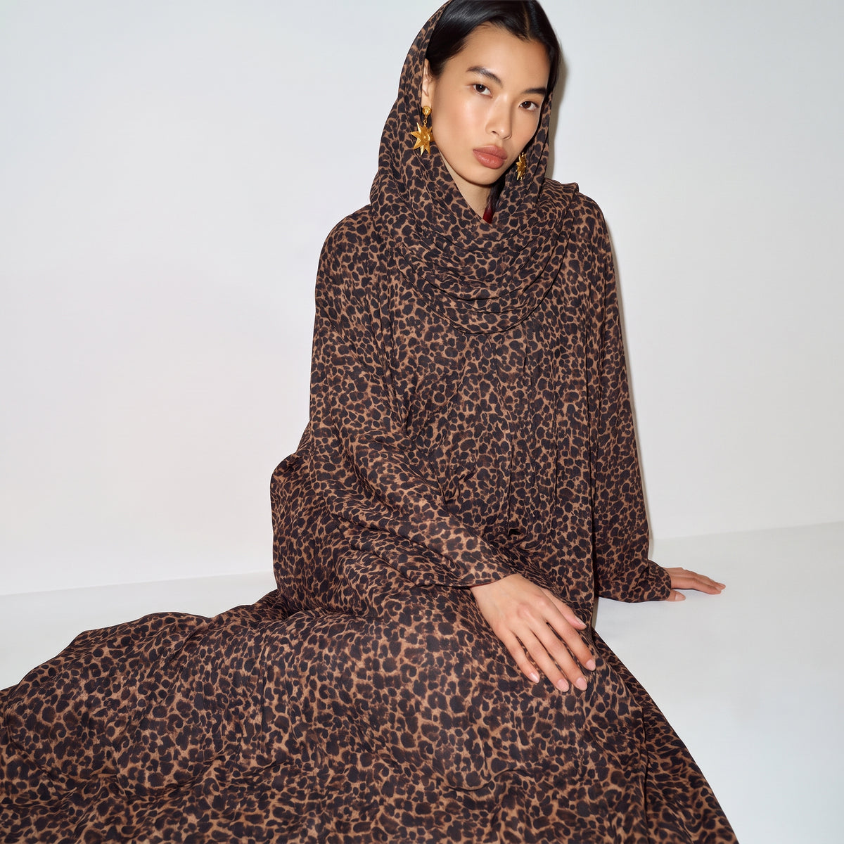 Mocha Leopard Abaya