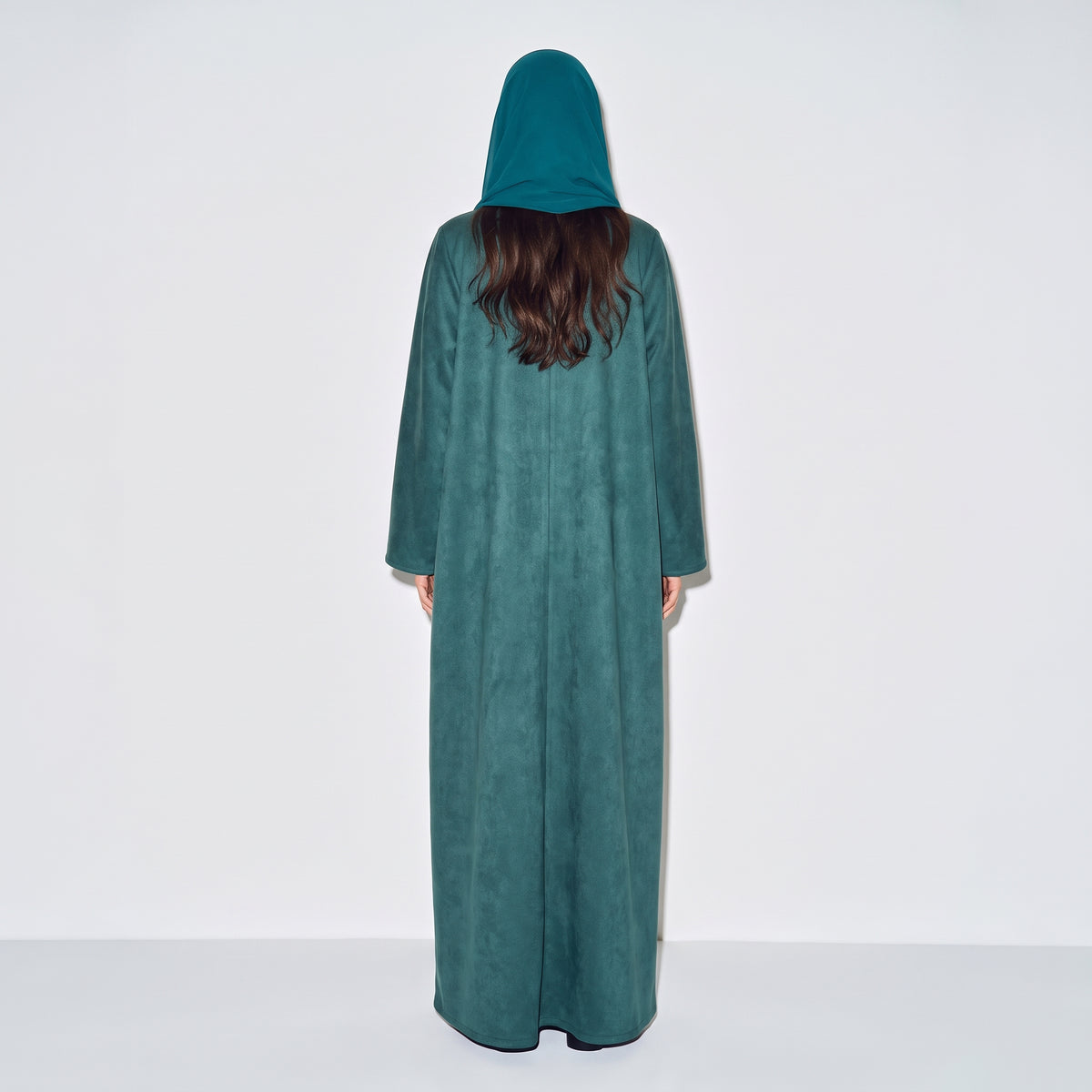 Peacock Suede Abaya