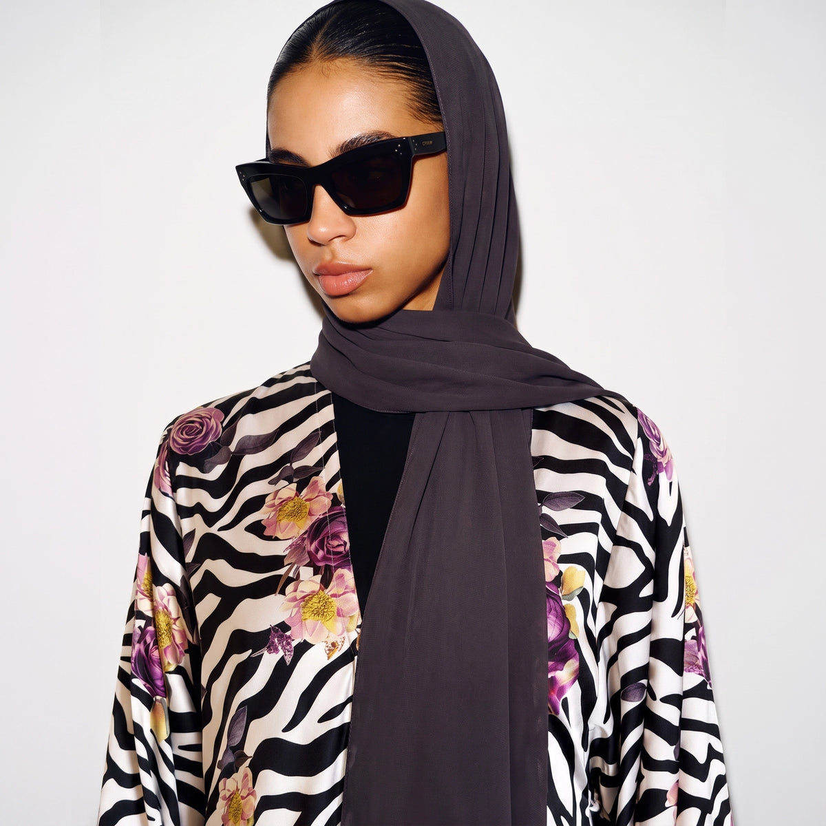 Wildflower Stripe Abaya