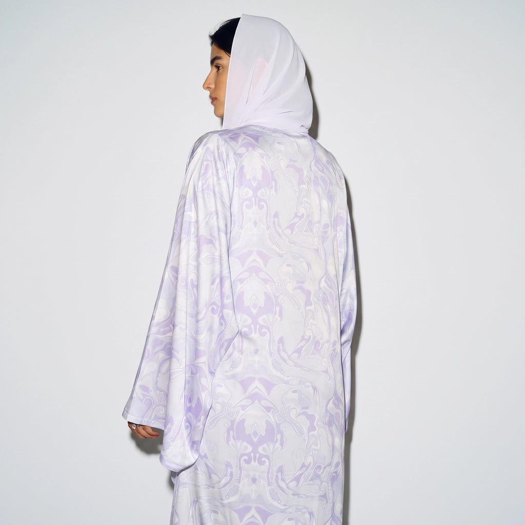 Lilac Swirl Abaya