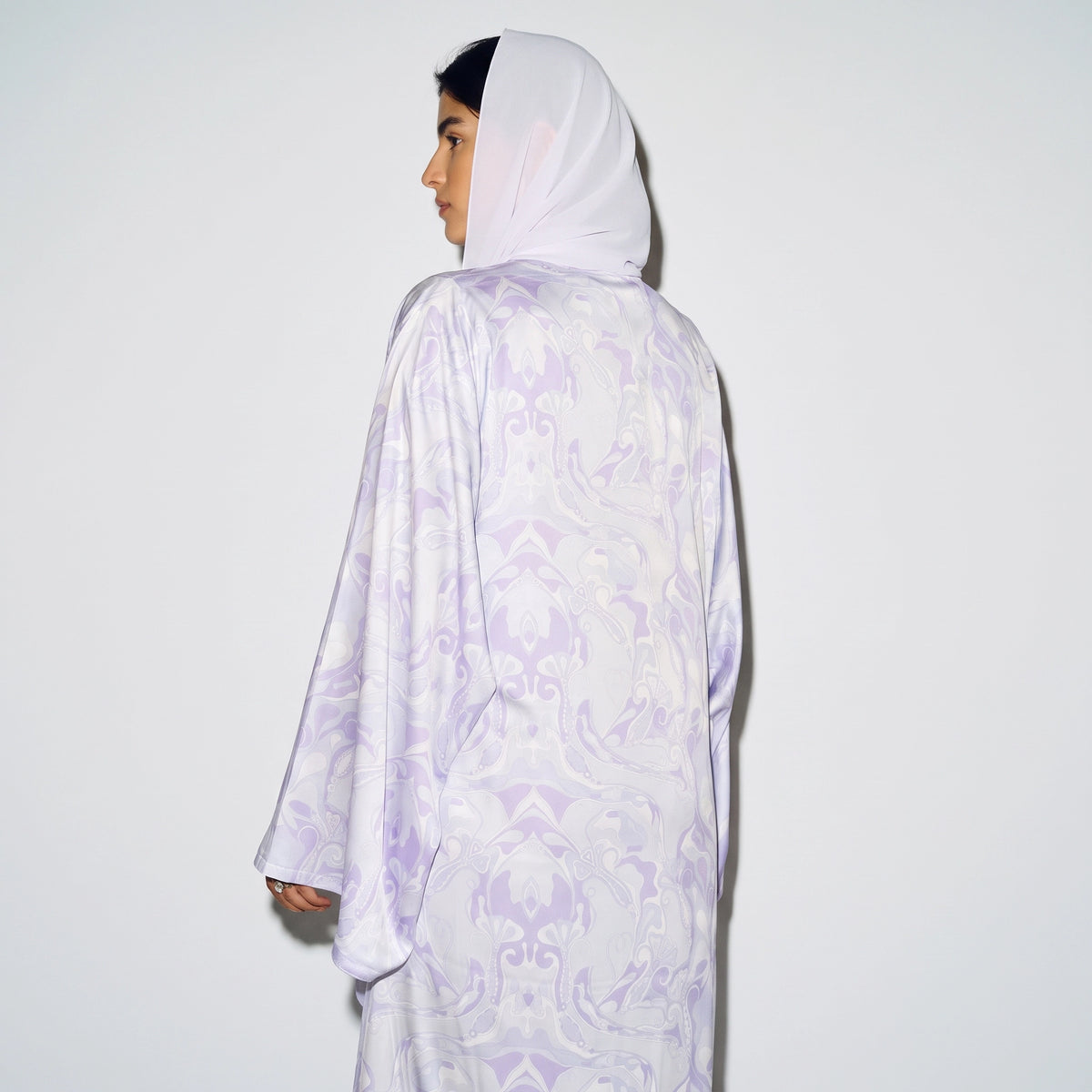 Lilac Swirl Abaya