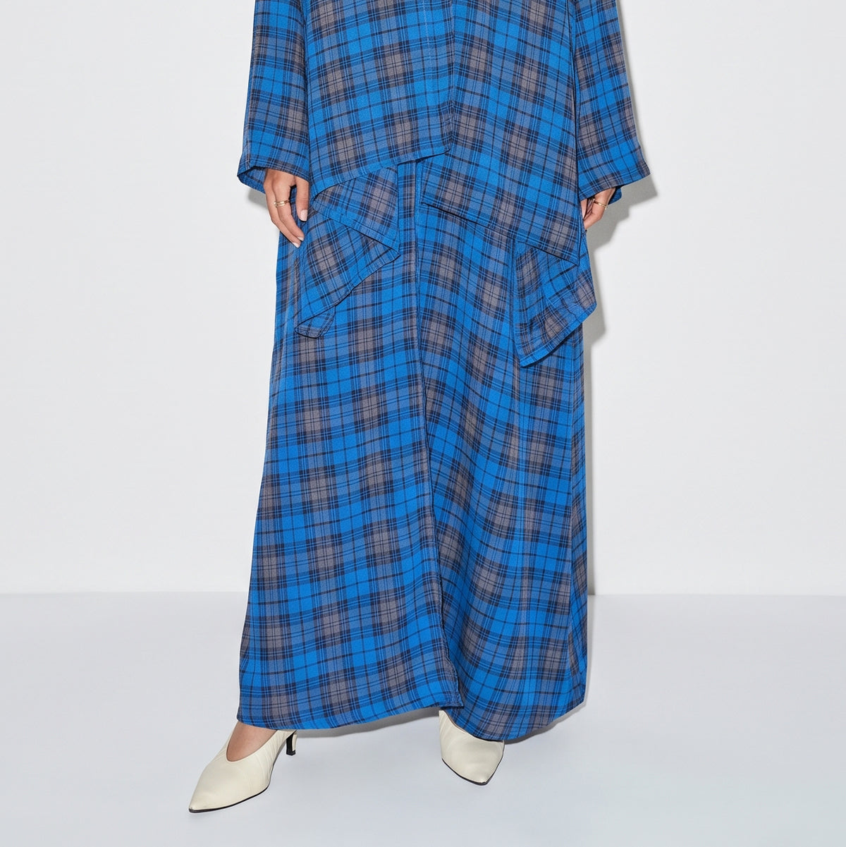 Cobalt Tartan Abaya