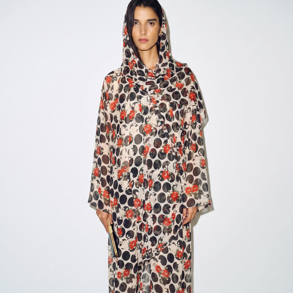 Rose Dot Abaya