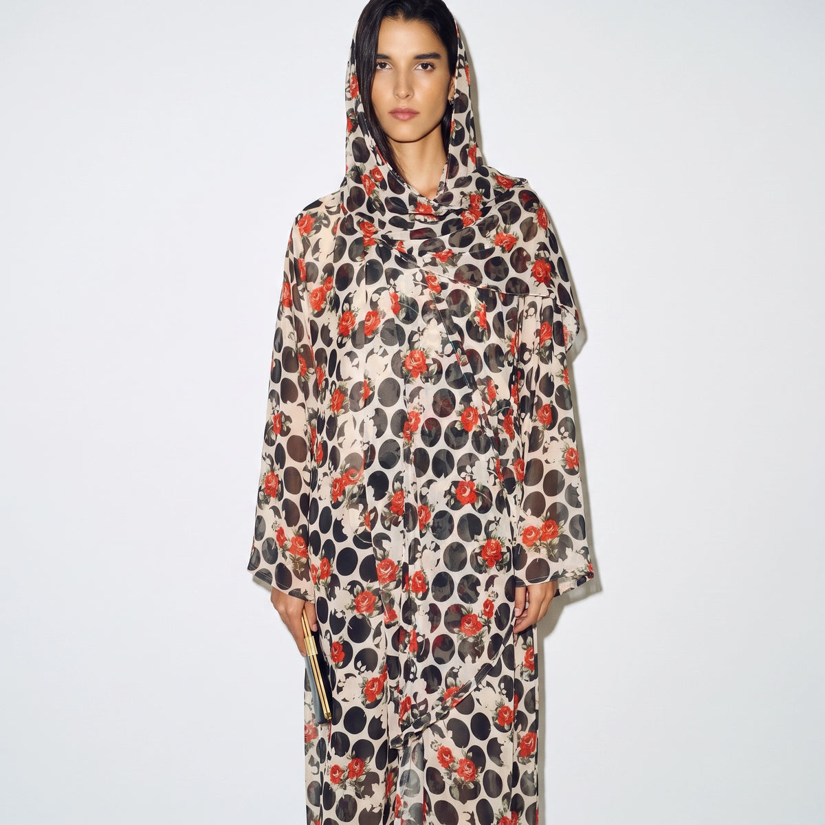 Rose Dot Abaya