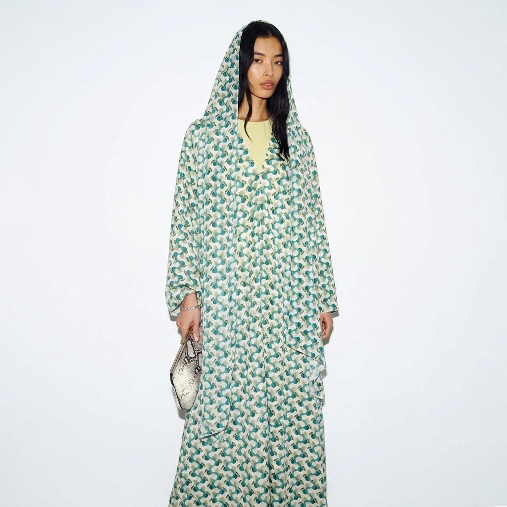 Verdant Geometric Abaya