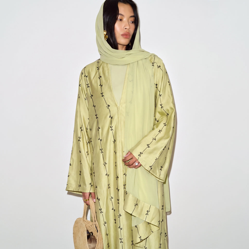 Sage Bow Abaya