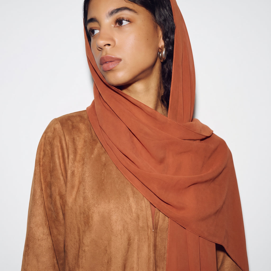 Pecan Suede Abaya