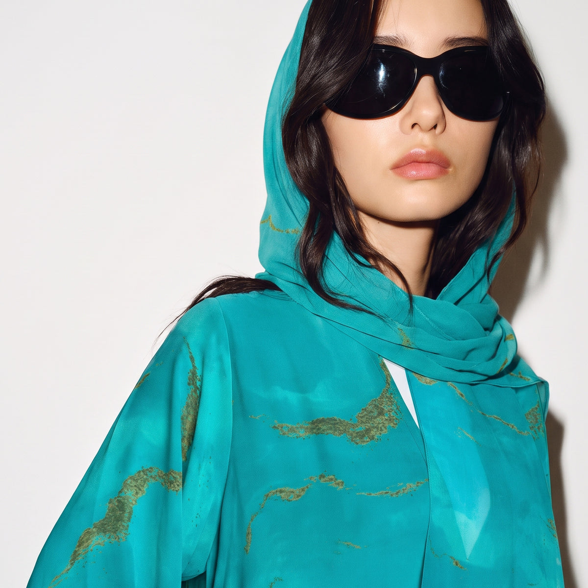 Gilded Turquoise Abaya