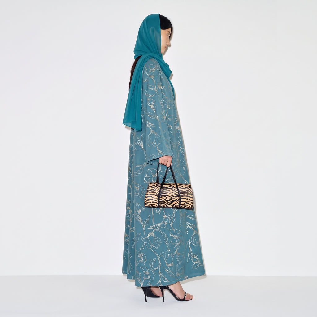 Gilded Teal Abaya