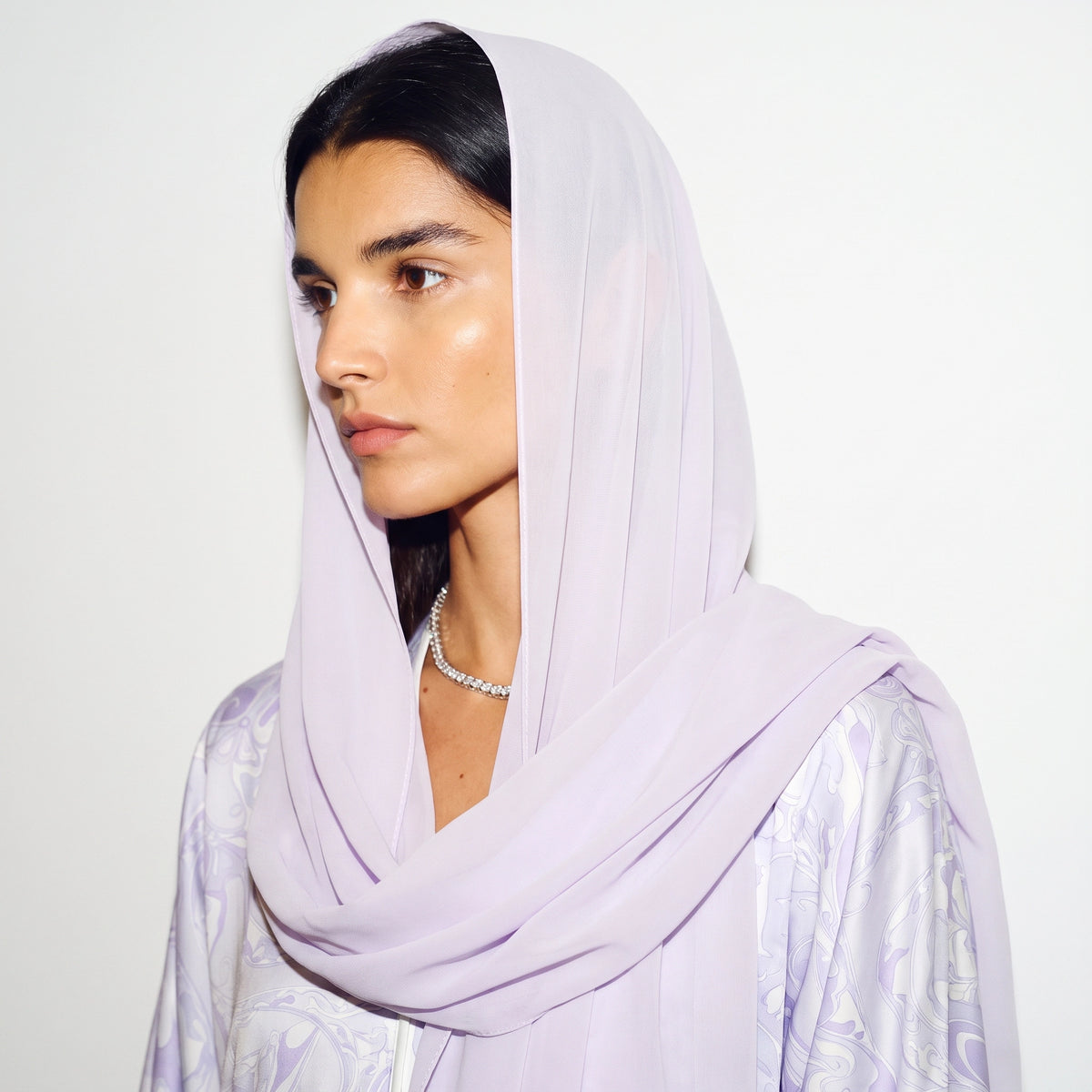 Lilac Swirl Abaya
