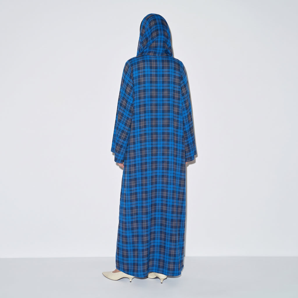 Cobalt Tartan Abaya