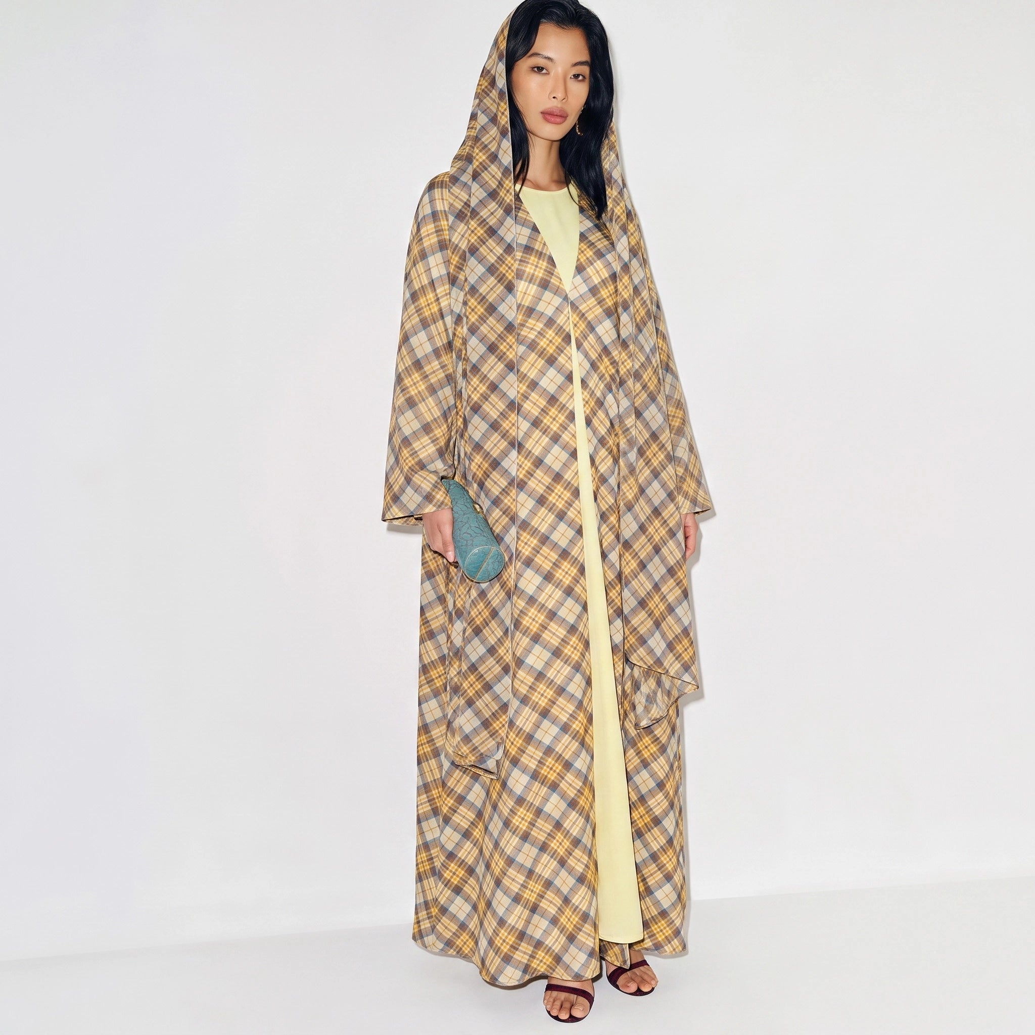 Marl Plaid Abaya