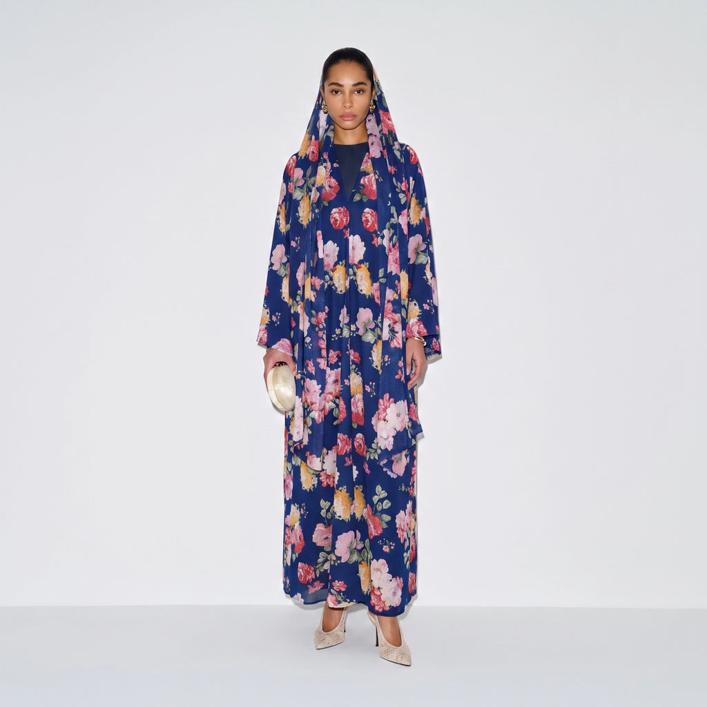 Midnight Bloom Abaya