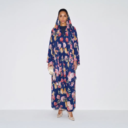 Midnight Bloom Abaya