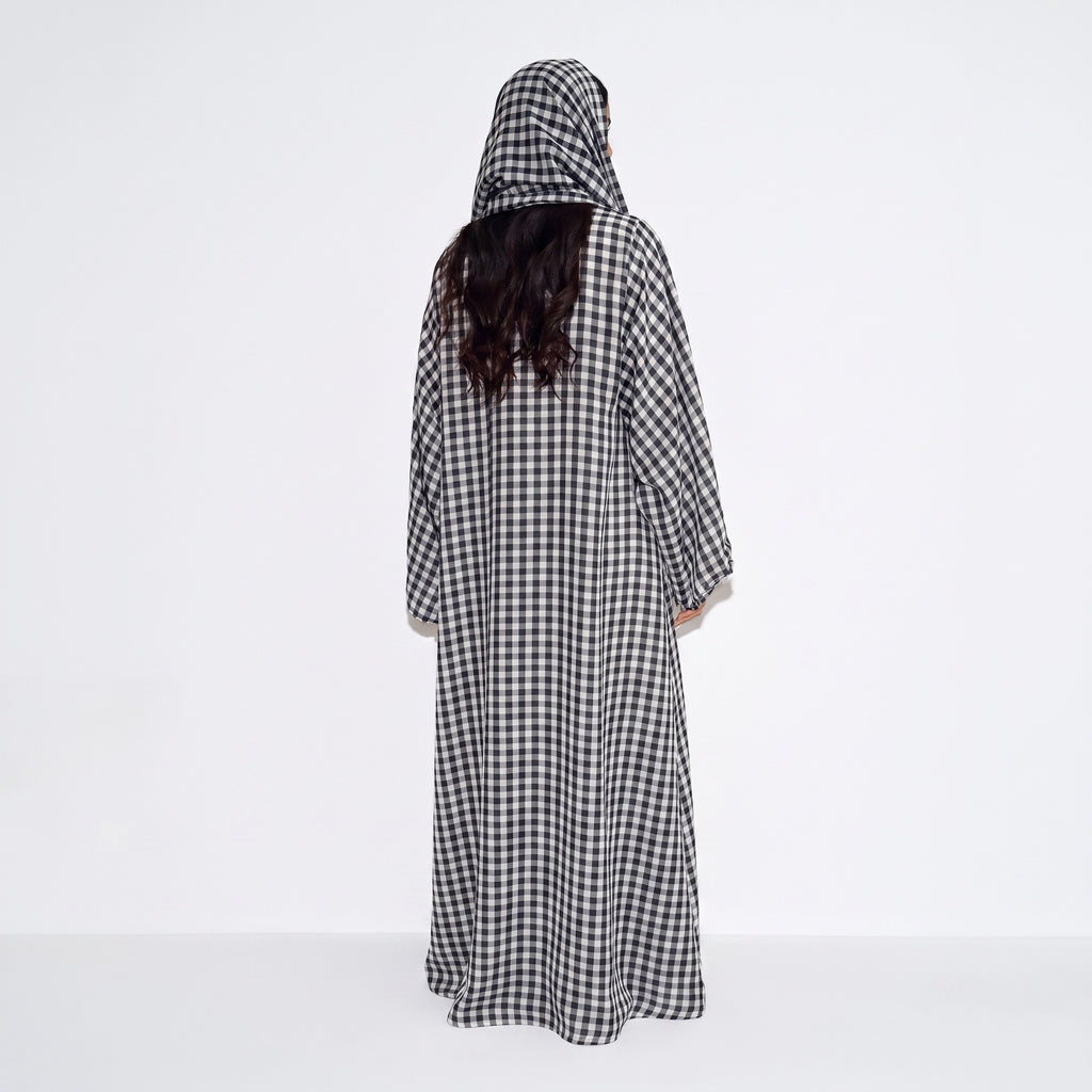 Gingham Print Abaya