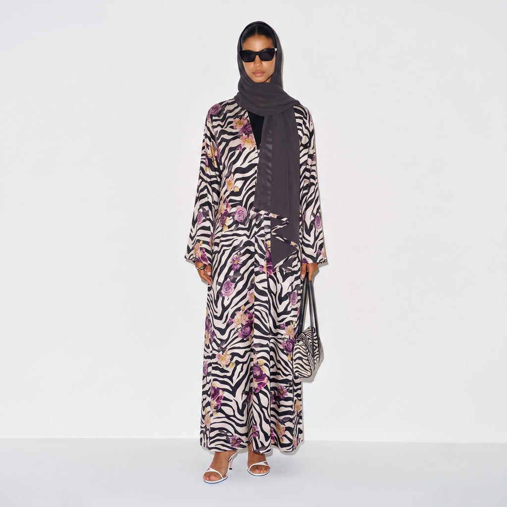 Wildflower Stripe Abaya