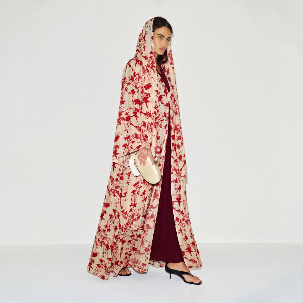 Scarlet Flora Abaya