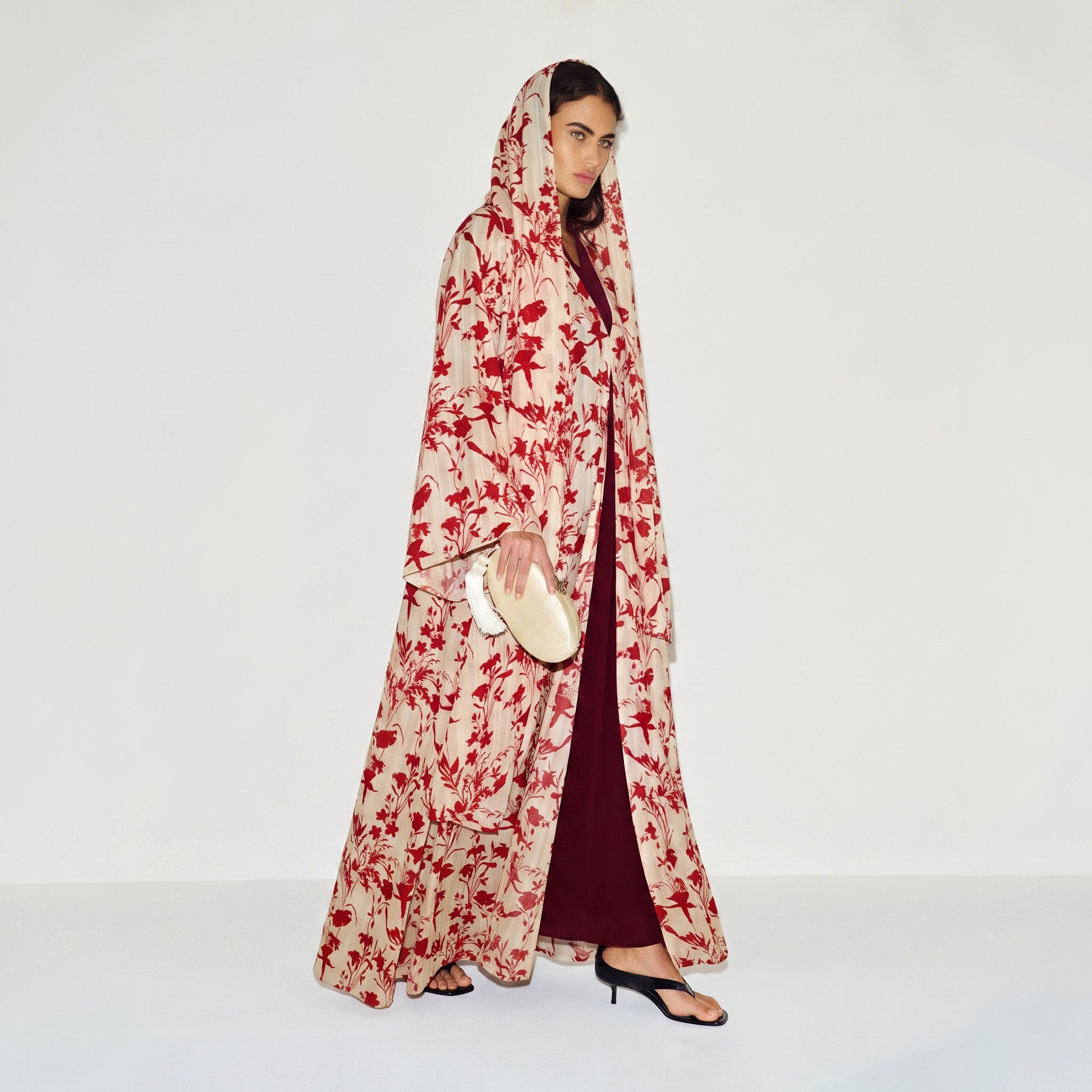 Scarlet Flora Abaya