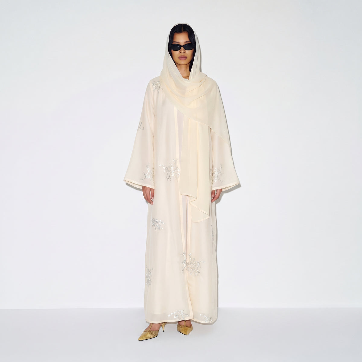 Moonlit Petal Abaya