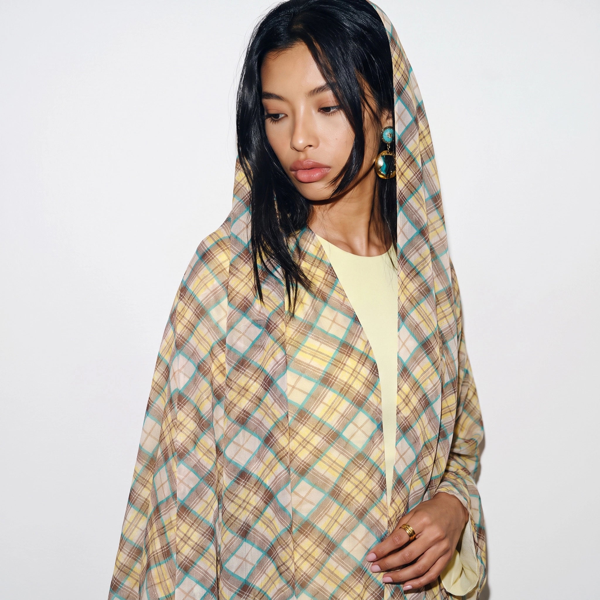 Marl Plaid Abaya