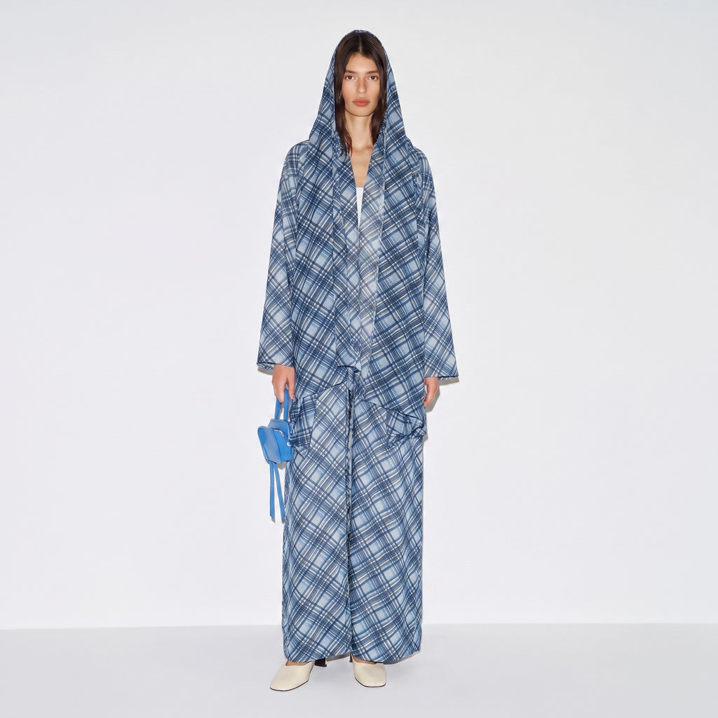 Blueberry Plaid Abaya