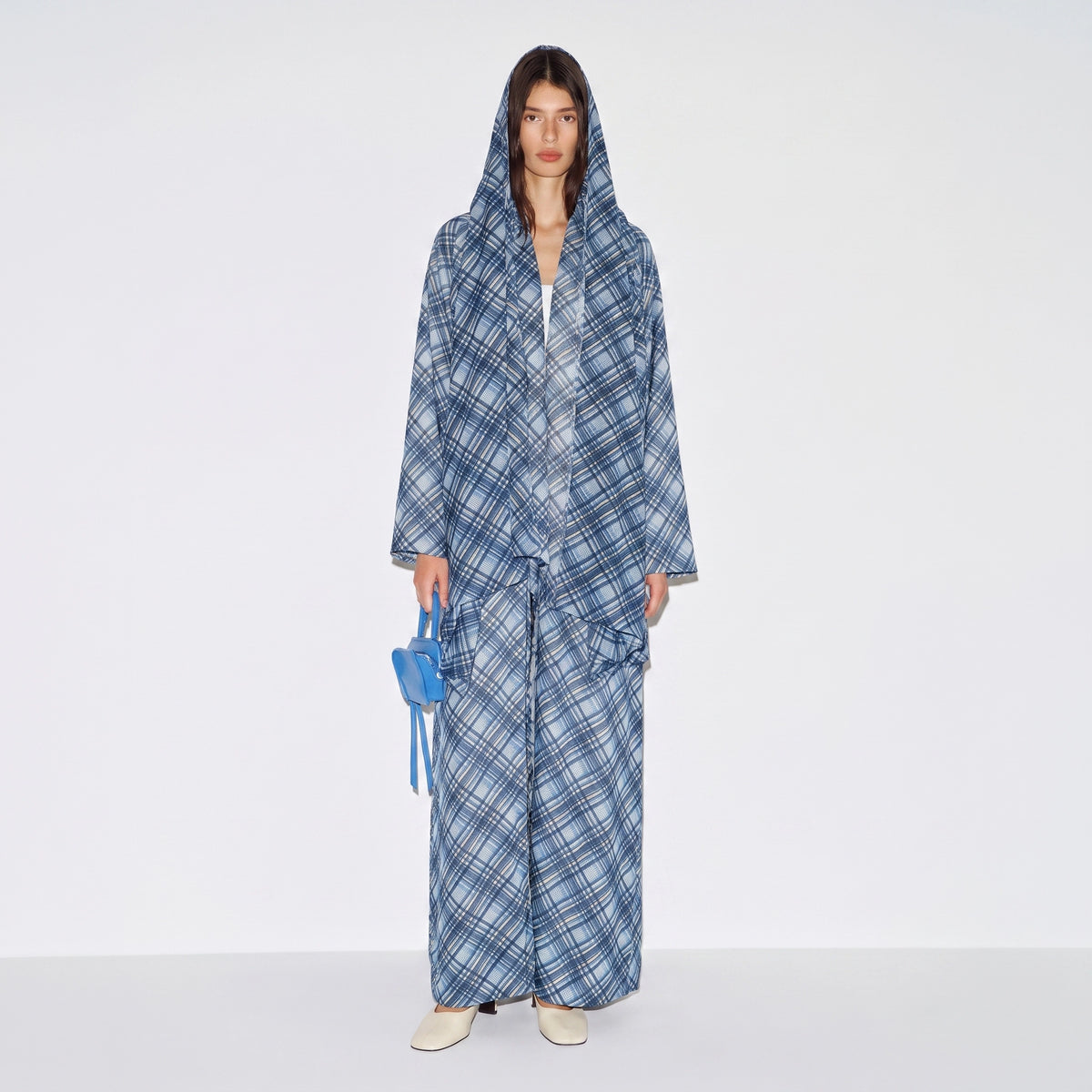 Blueberry Plaid Abaya