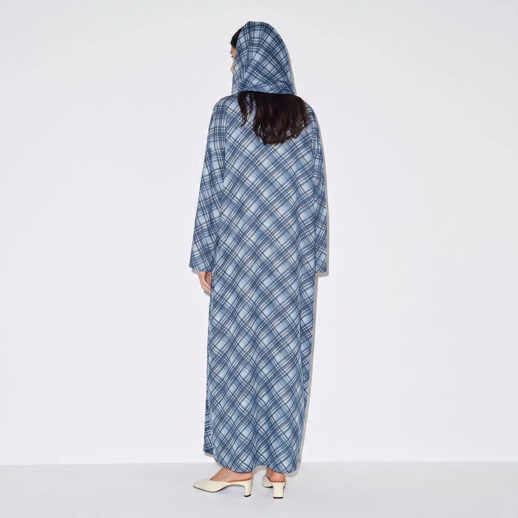 Blueberry Plaid Abaya